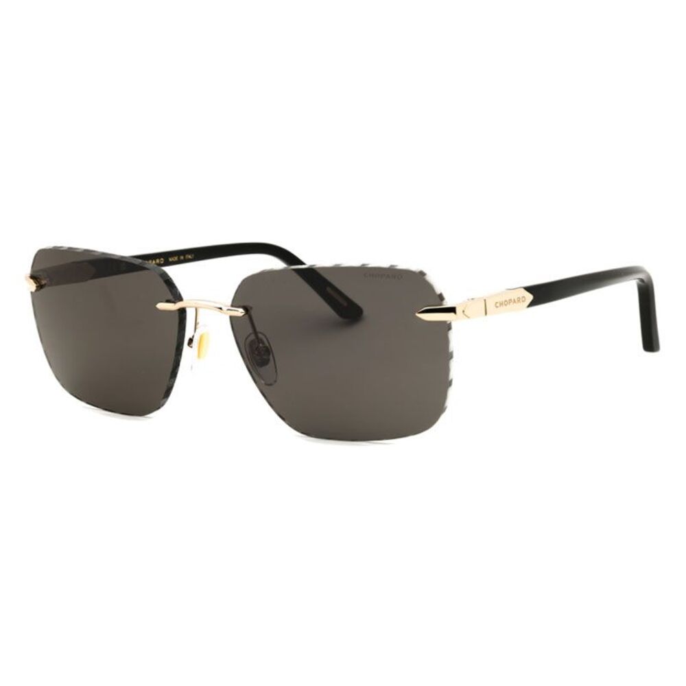 Chopard Sunglasses Rectangle Rimless, Rose Gold Frame and Polar Grey Lens